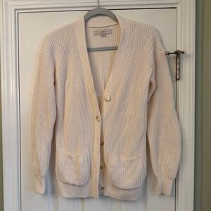 LOFT Ivory Button-Up Women's Cardigan